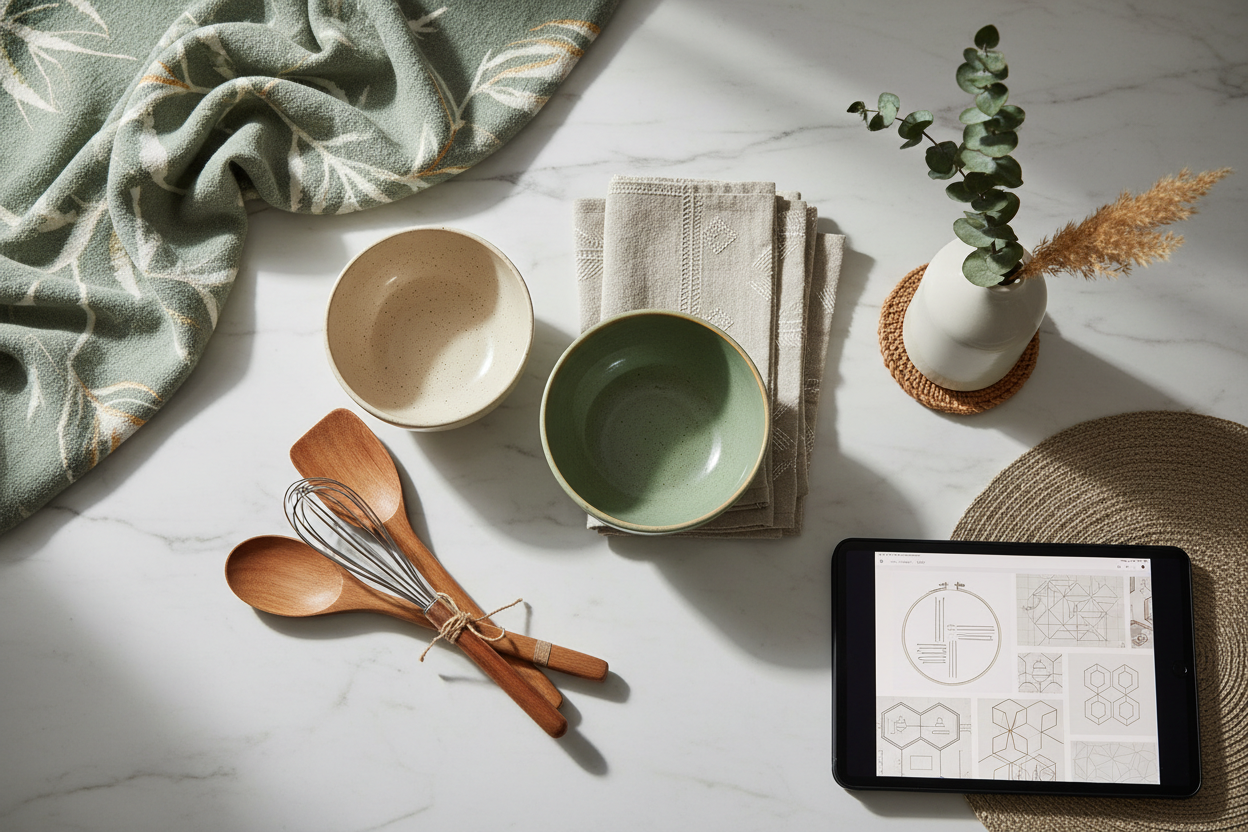 Best deals on home decor and kitchen essentials including affordable products and digital patterns