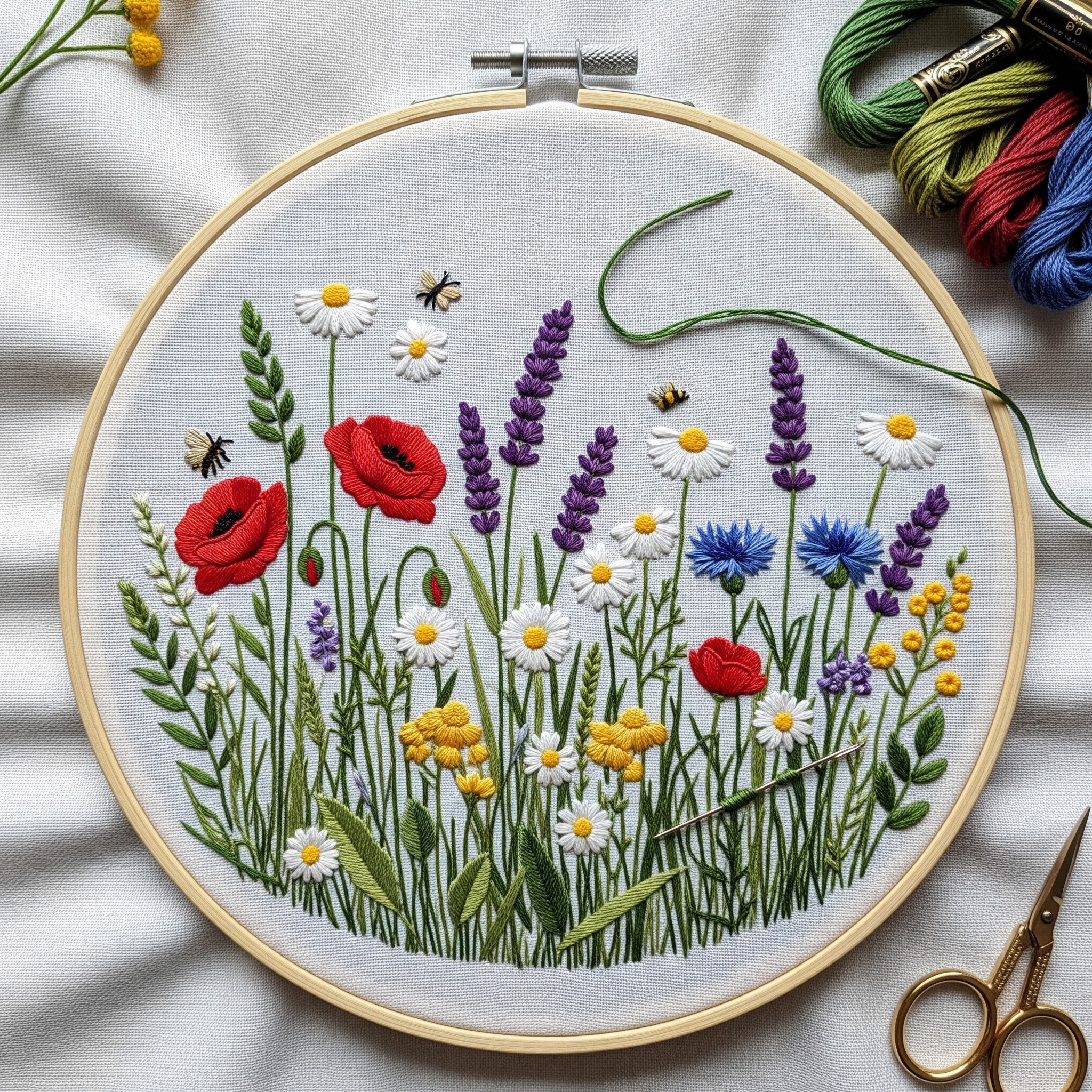 Wildflower Meadow Embroidery Pattern