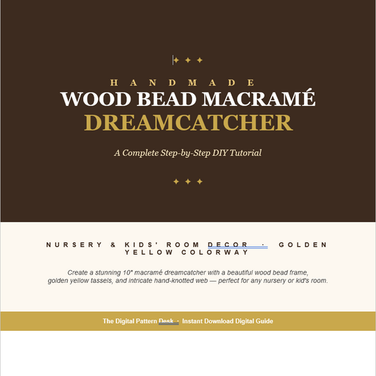 Macrame dreamcatcher pattern PDF - beginner-friendly boho wall hanging tutorial