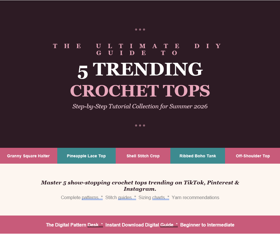 5 Trending Crochet Tops Patterns